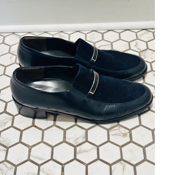 Paul Green Loafer Blue Suede/Leather Size Mens 7.5 Womens 9 Classic Prep Unisex - Picture 5 of 10